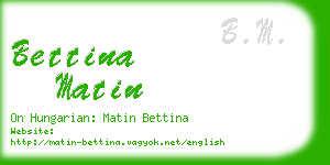 bettina matin business card